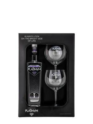 Estuche Vodka&Caviar Platinvm + 2 Copas de Balón