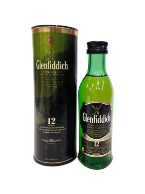 Whisky Glenfiddich de Malta con Tubo Miniatura 5CL